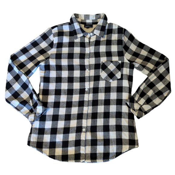 Korus Apparel Shacket Sherpa Lined Plaid Flannel Jacket Women's Size Medium - Picture 1 of 6